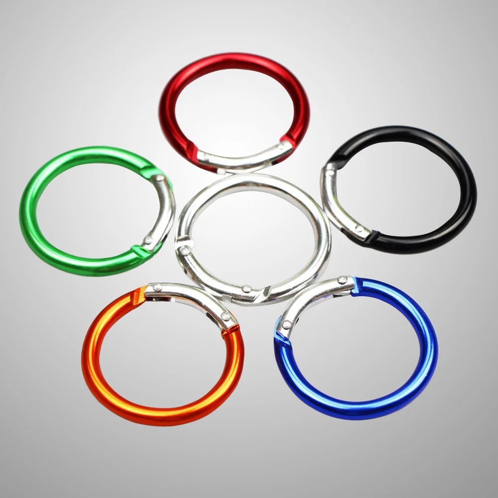 

12pcs Round Climbing Button Carabiner Aluminum Alloy Carabiner Hiking Backpack Carabiner carabiner clip