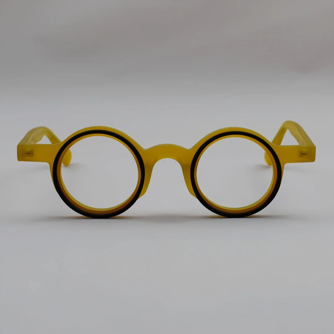 ALICIA Mode Retro Runde Vollformat Kleine Größe Brillen Luxus Acetat Spektakel Optische Verordnung Rahmen Mann Frau – Detail 20