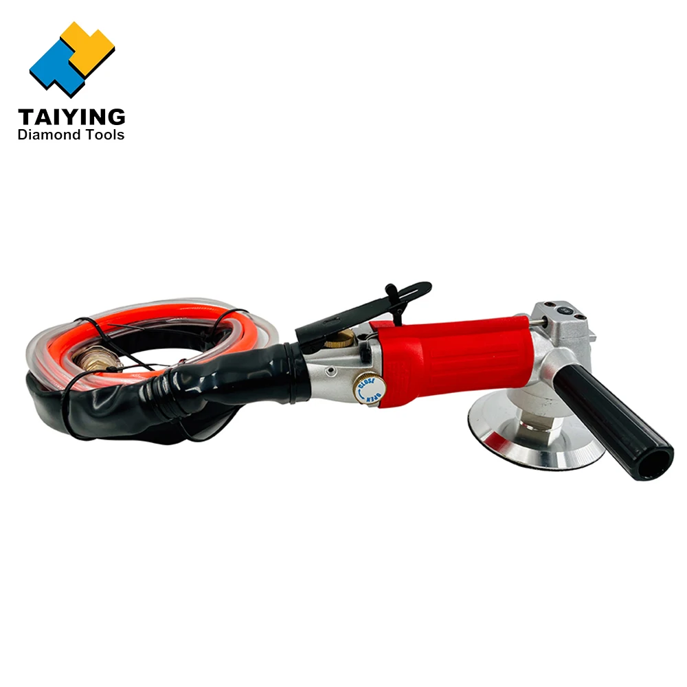 Pneumatic Air Wet Polisher Handheld Stone Polishing Sander 4 Inch with Safety Switch for Marble Granite Concrete