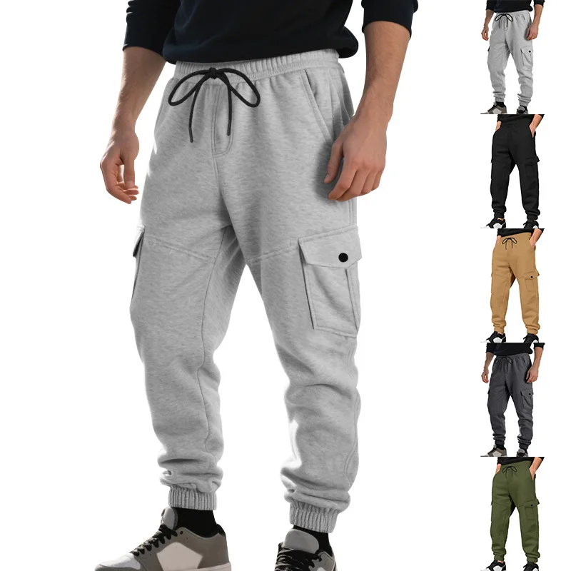 Mens winter warm heavy duty loose fit outdoor workwear tooling trousers for sports