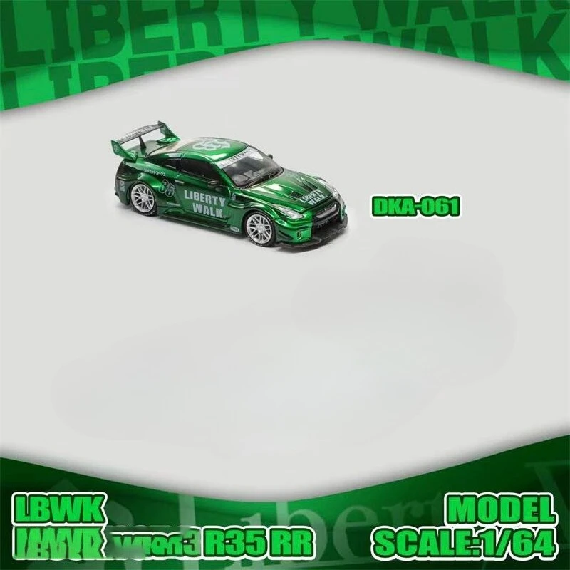 デーモンキング-オート-1-64-35-rr-lbwk-クロームグリーン合金車両-コレクタブルカーモデル