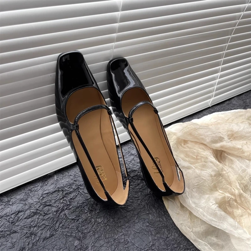 Retro Flat Shoes Simplicity Mary Jane Women Shoes 2024 Trends Brown Black Silver Mom Shoes Comfort Flats Luxury Office commuting