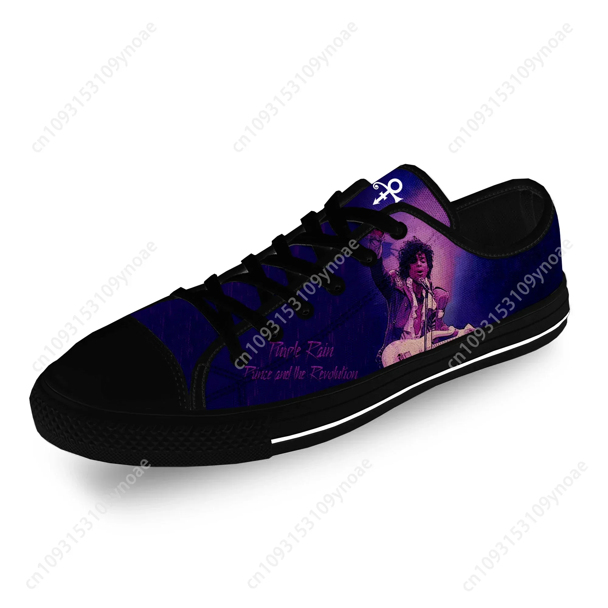 Music Singer Prince Rogers Nelson Purple Rain Casual Cloth 3D Print Low Top Canvas Fashion Shoes Men Women Breathable Sneakers