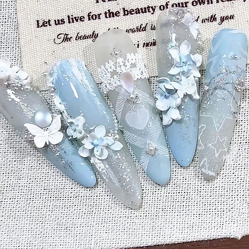 Mini stampo in silicone 3D farfalla fiore decorazioni per unghie unghie design fai da te fiore conchiglia stampo per unghie piastra per timbratura stampo per manicure