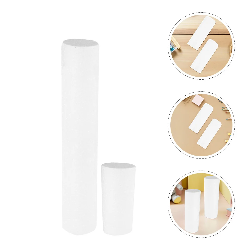 9 шт. поролоновых цилиндров для рукоделия: белые полистироловые трубки