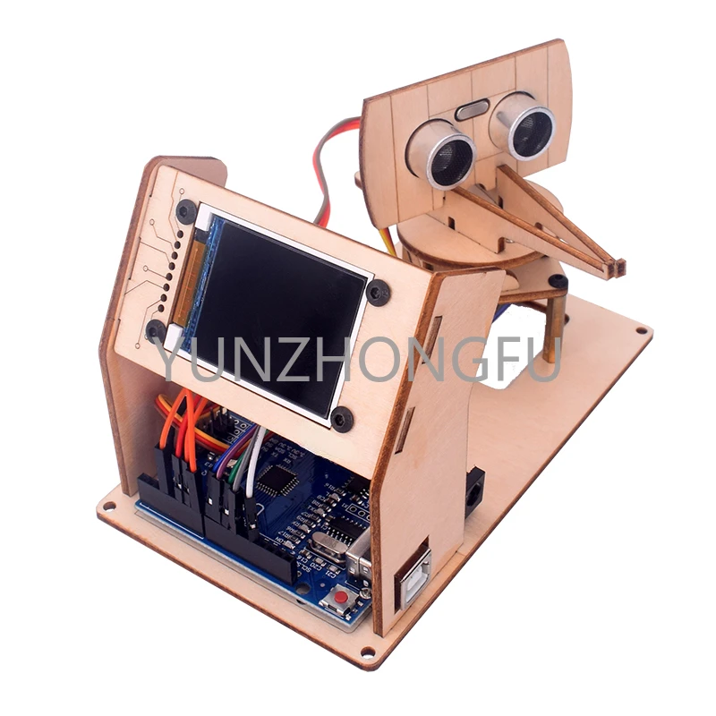 

Based on the Arduino ultrasonic radar maker project TFT color screen detection robot electronic DIY kit