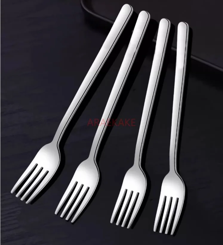 Fork cutlery set for household use, 316 stainless steel Western style fork, long handle, adult dining spoon, children