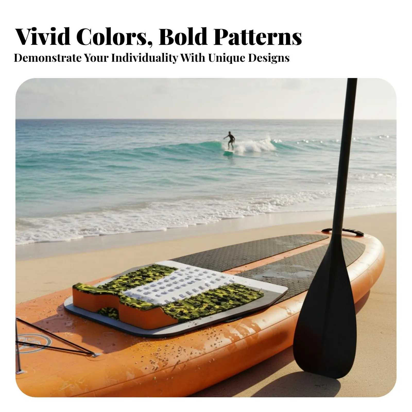 

Surfboard Traction Pad Geometric Pattern D Closed-Cell Foam Foam Deck Pad Closed-Cell Foam Foam Deck Grip Shock Absorbing