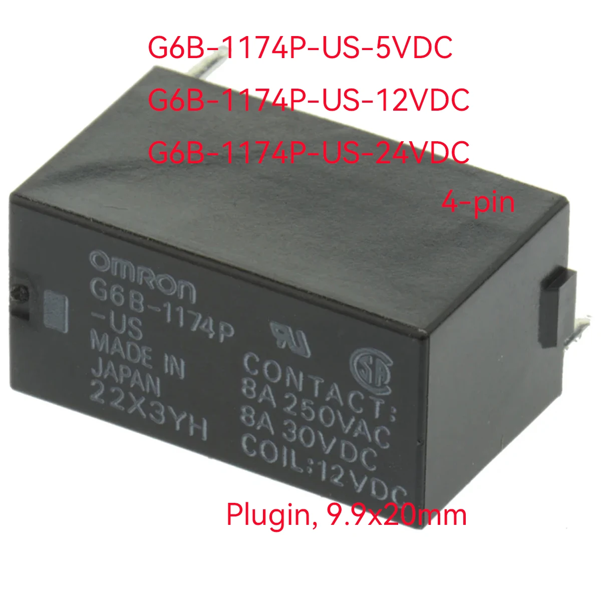 

5 шт. оригинальные G6B-1174P-US-5VDC G6B-1174P-US DC5V G6B-1174P-US-12VDC DC12V G6B-1174P-US-24VDC реле DC24V SPST 8A 4-контактный THT