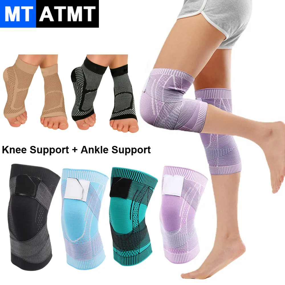 Sports Knee Support Ankle Brace Elastic Nylon Sport Compression Knee Pad Sleeve for Basketball Volleyball Running Cycling