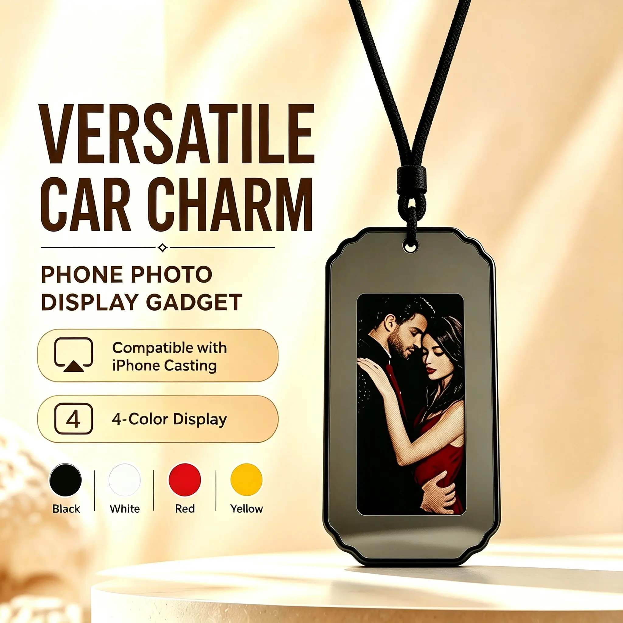 2.13 Inch NFC Portable Ink Screen Car Pendant Keychain Backpack Intelligent Customization Image Tag For Android iPhone