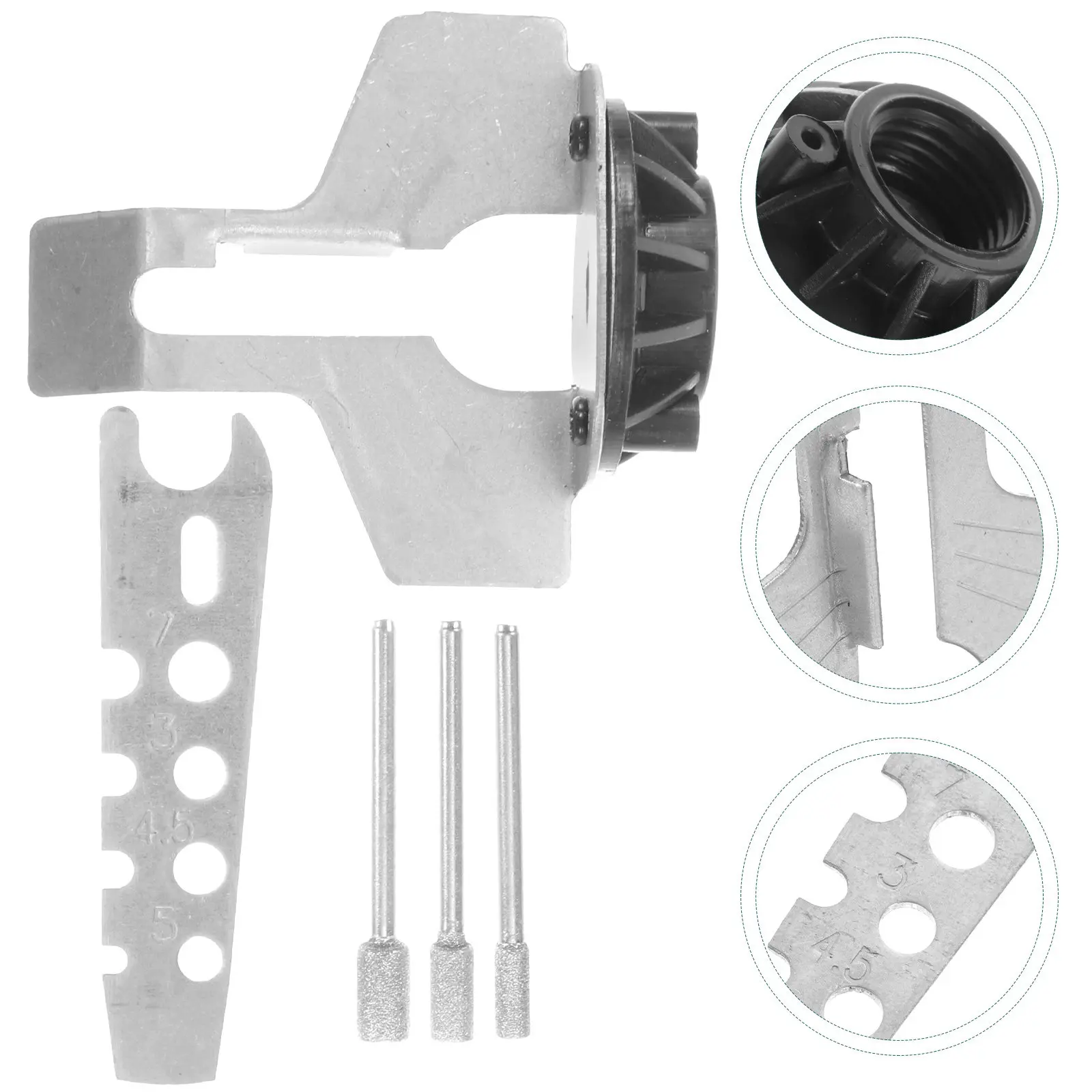 1Set Drill Bit Grinding Attachment For Chainsaw Sharpener Electric File Kit Precision Guide Adjustable