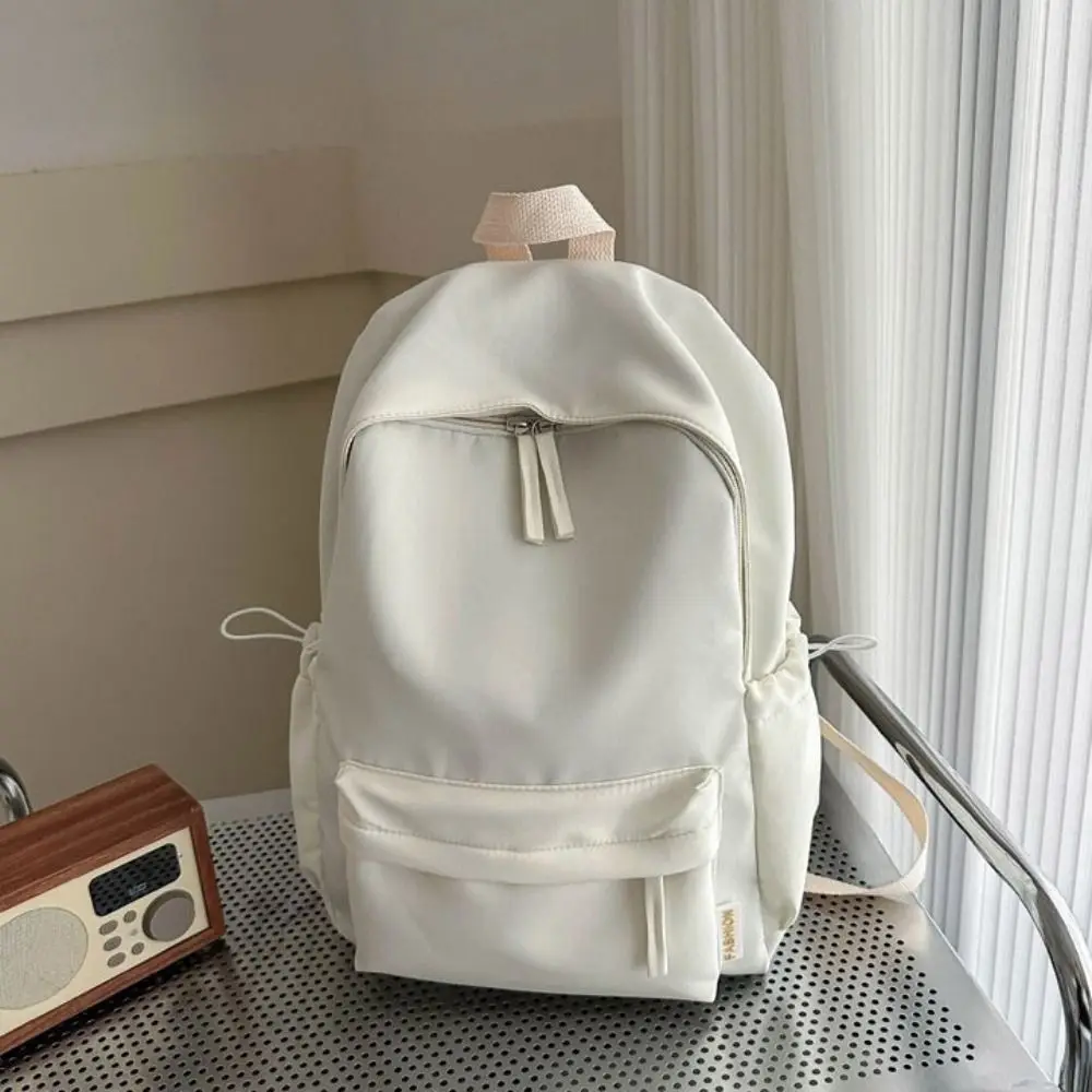 Waterproof Small Pack Solid Color Backpack Korean Style Solid Color Student Shoulder Bag Handbag Casual Backpack Students