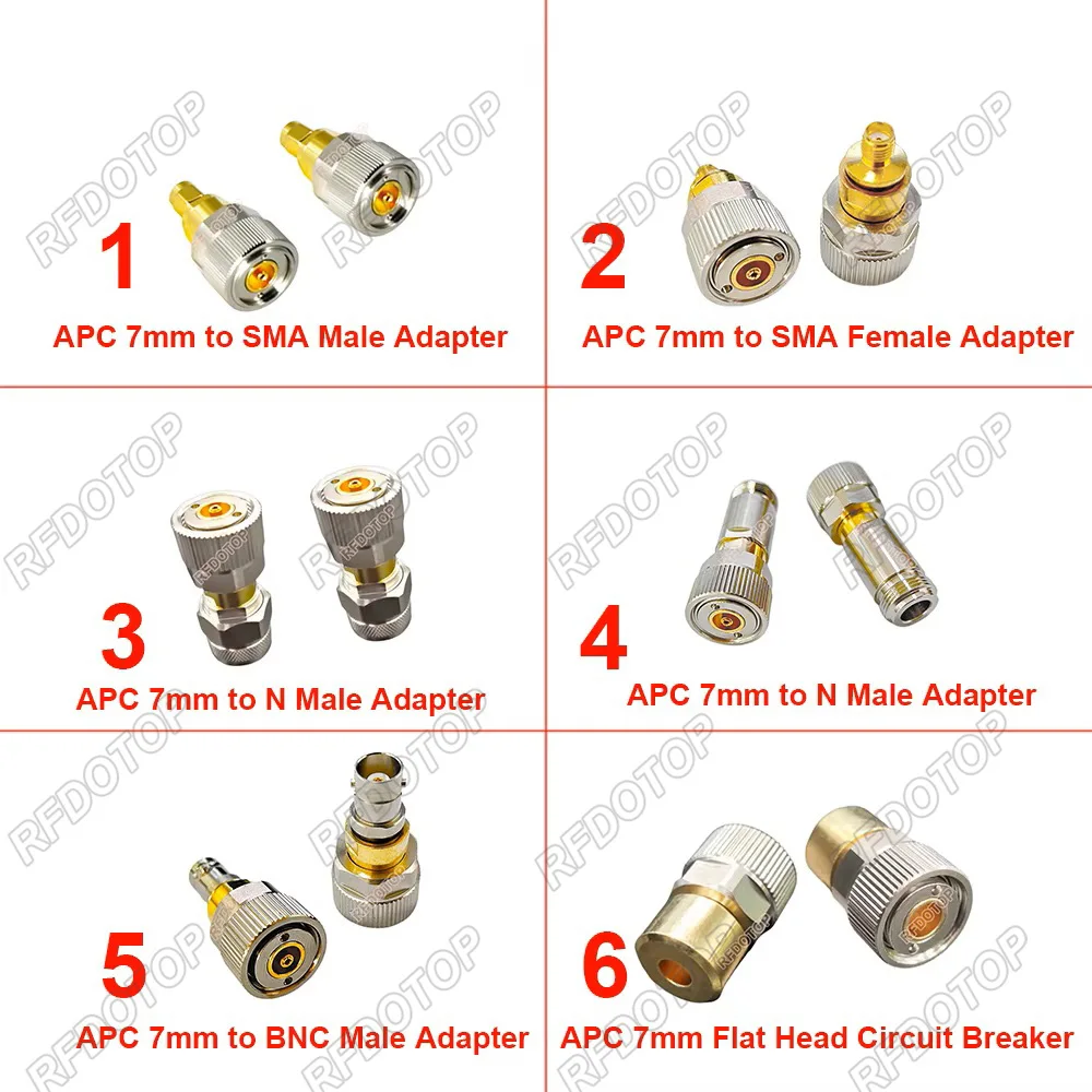 1PCS APC-7mm to SMA/Q9 BNC/L16 N Connector Network Analyzer Calibration High Frequency Test SMA/Q9 BNC/N to APC7mm RF Adapter