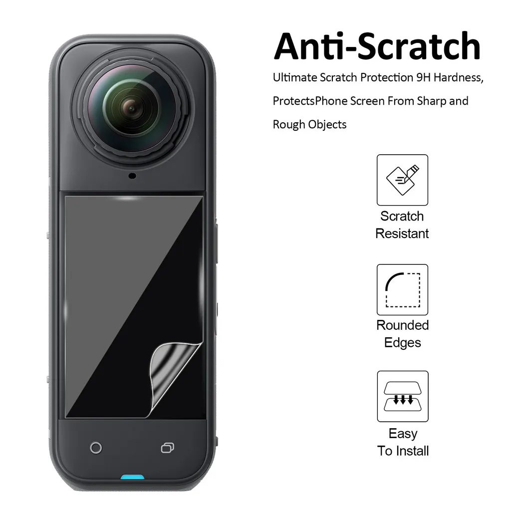 2-5PCS HD Clear Soft TPU Hydrogel Film For Insta360 X5/X4 Screen Protector 360 Action Camera Display Full Protective Guard Film