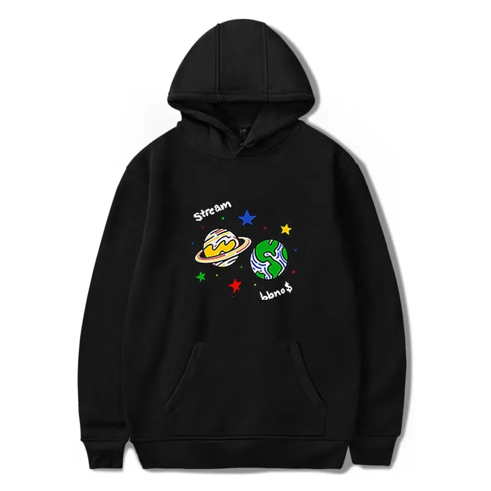 

BBNO $ Merch Hoodie Cartoon Celestial Body Print Mulheres Homens Outono Solto Com Capuz Pullovers Ulzzang Grunge Rua Hip Hop