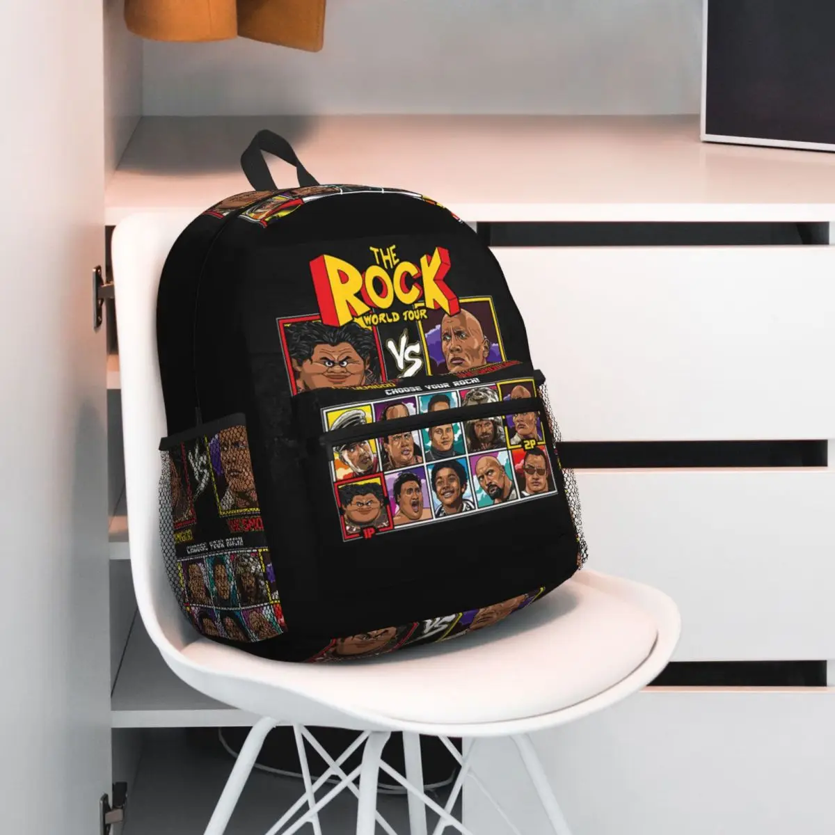 Dwayne The Shrok Johnson The Rock Muscle Man Backpack Student BookBag Children School Bag Laptop Shoulder Bags for Boys Girls