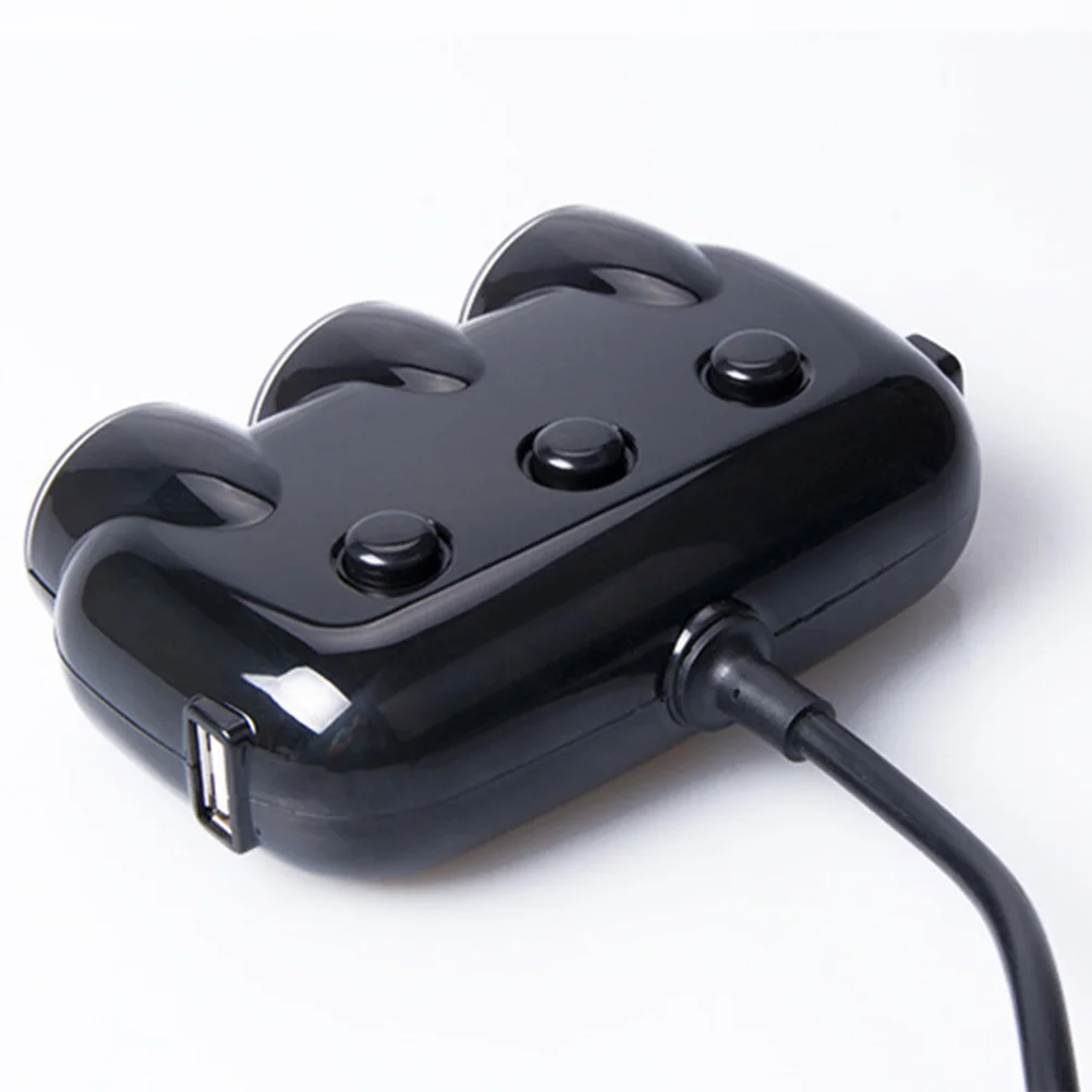 

Car Dual Usb Compact Travel For Smartphone Device Three Cigar Lighter Sockets Black Automotive