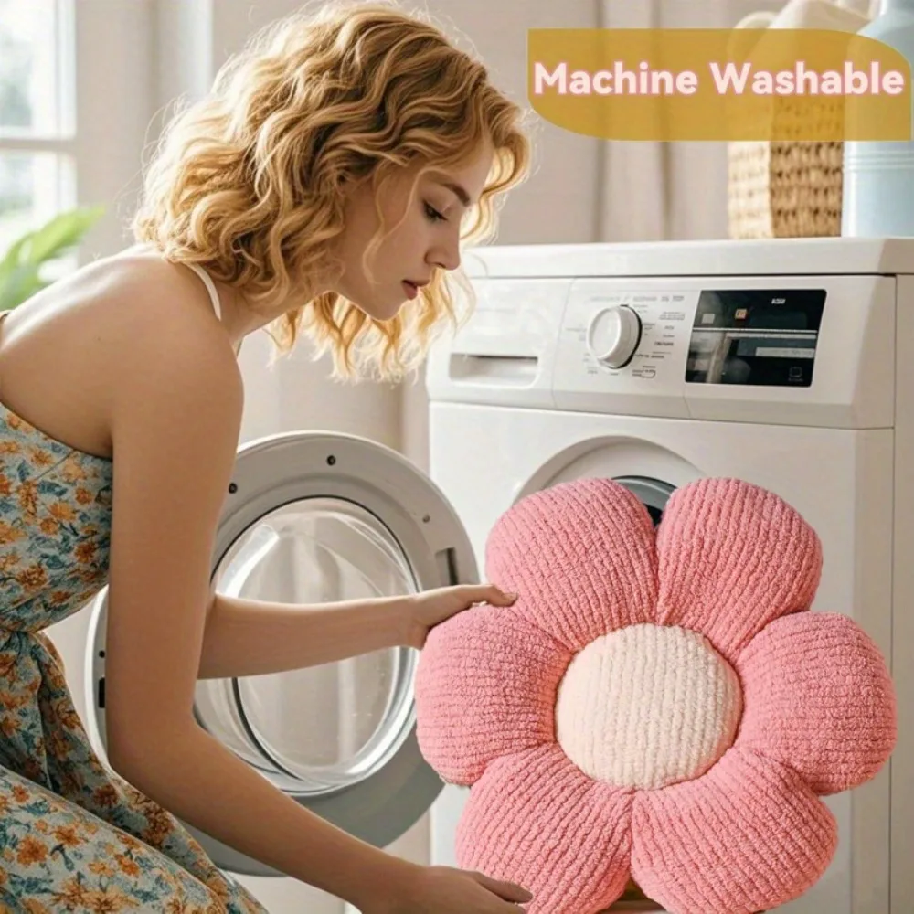 Comfortable 40CM Flower Shape Cushion PP Cotton Stuffed Thicken Car Seat Pillow Cartoon Soft Chair Mat Tatami