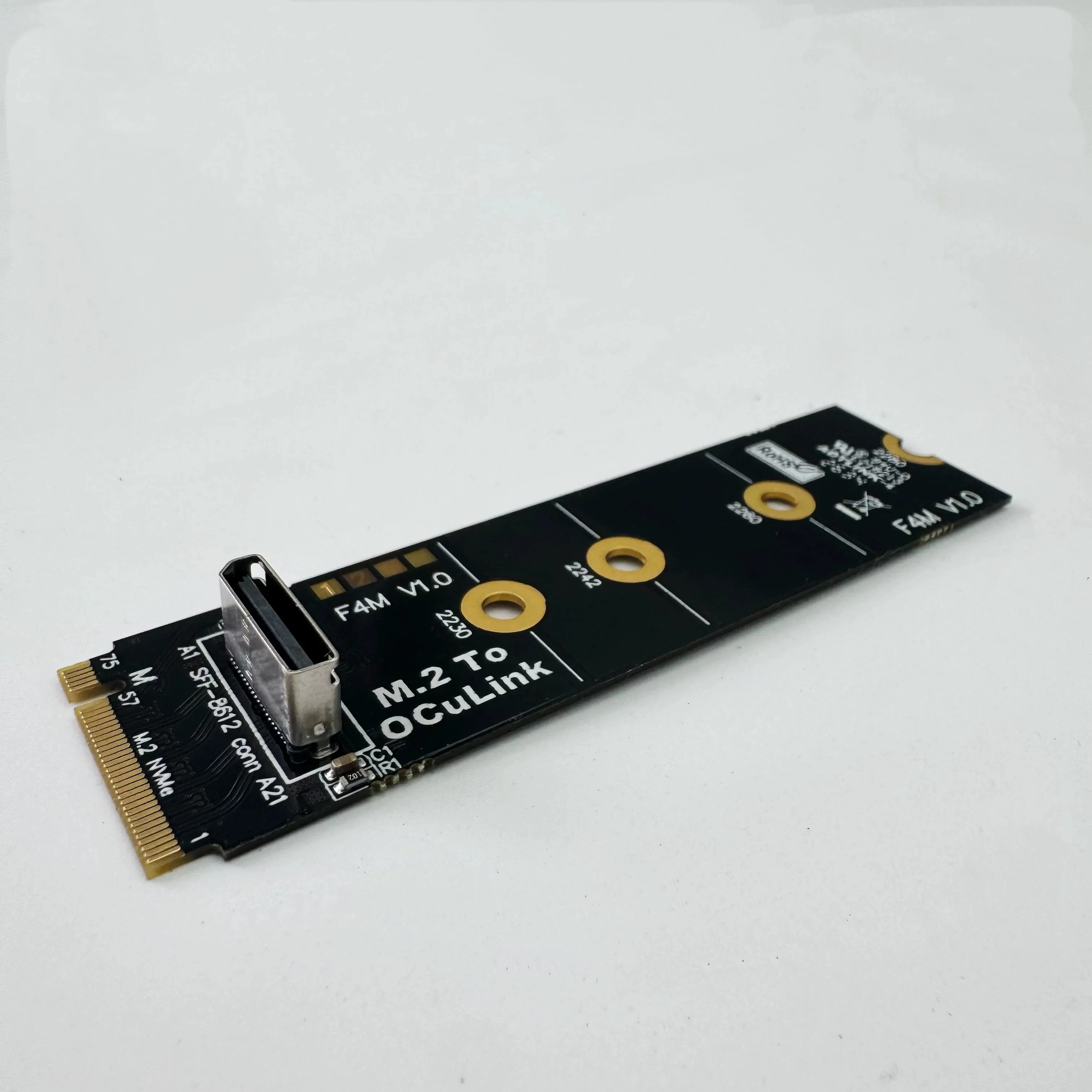 PCIe 4.0 X4 64Gbps OCuLink Laptop External Graphics Card ATX GPU Dock Accessories M.2 NVMe To SFF-8612 Oculink EGPU Adapter Card