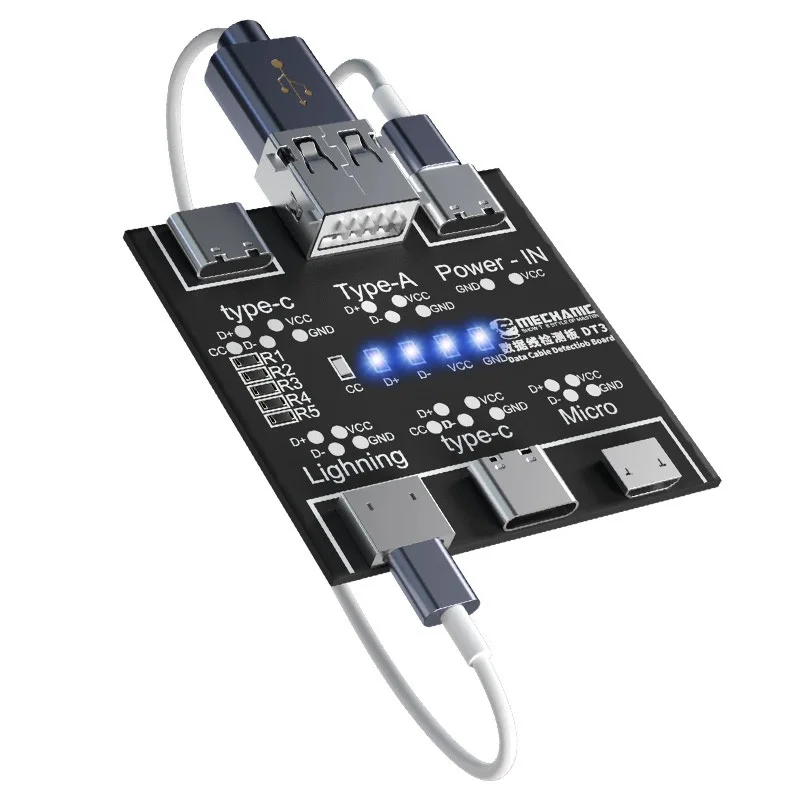 

MECHANIC DT3 Data Cable Detection Board for iP & Android PCB Board USB Cable Type-C Lightting On-Off Switching Tester