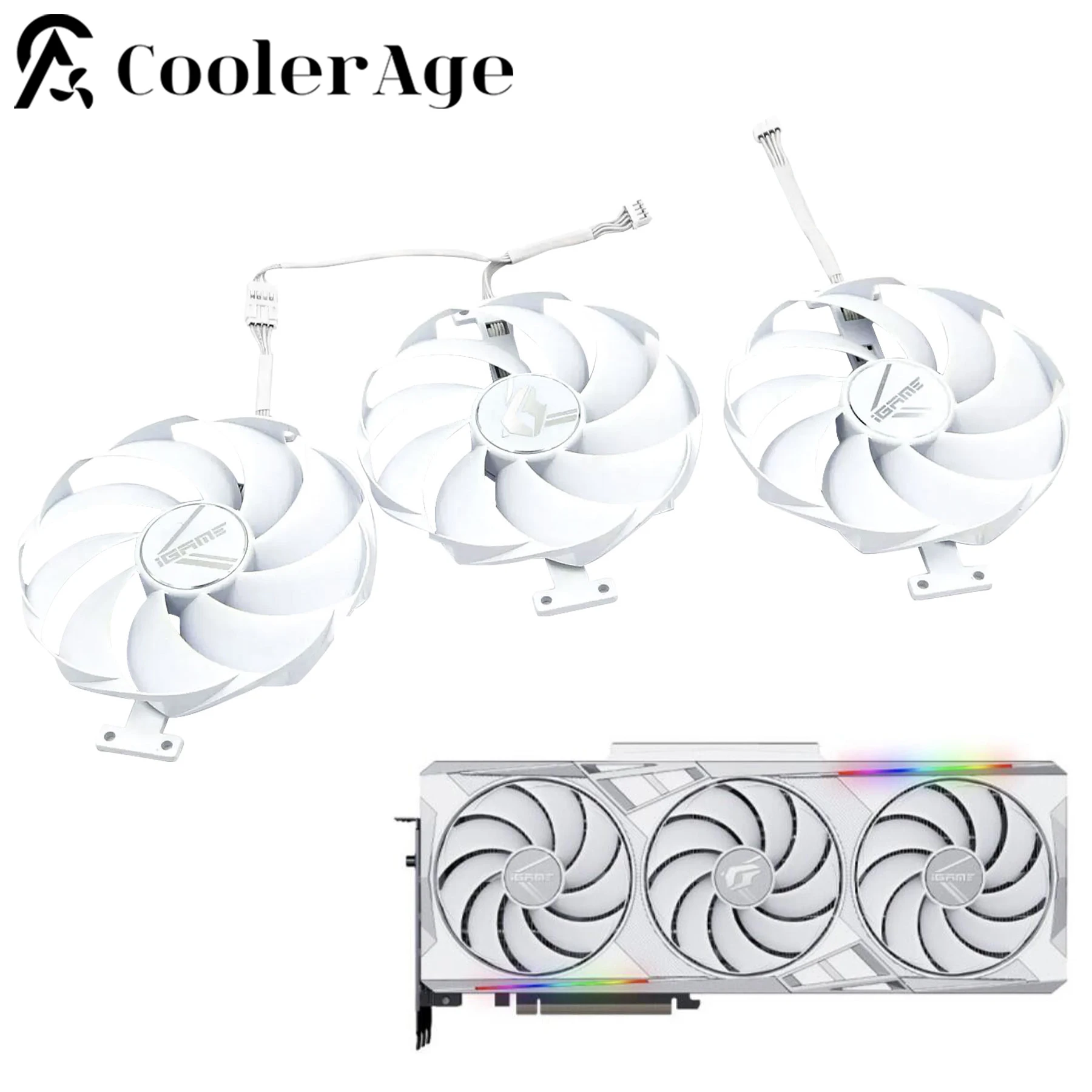 ​For Colorful iGame RTX 4070Ti 4080 4090 Vulcan White New Original 100MM Graphics Card Replacement Fan