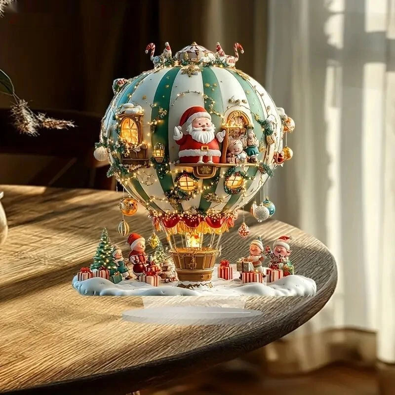 

Новые рождественские украшения Санта-Клауса для рабочего стола, акриловые офисные украшения для дома, игрушки и хобби, экшн-игрушечные фигурки