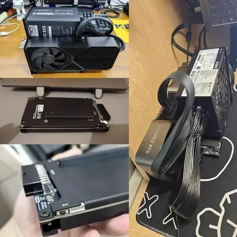 Imagem -05 - Oculink Gpu Dock Egpu Pci-e 4.0 x4 Gen4 Amd Nvidia M.2 Adaptador Nvme para Oculink Laptop Mini pc Placas Gráficas Externas Ocup4v2