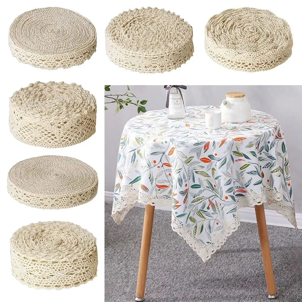 Apparel Sewing Fabric Costume Dress Handmade Wedding Party Craft Lace Trim Crocheted Lace Ribbon Sewing Crochet Lace Ribbon view 2