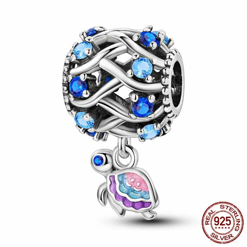 

925 Sterling Silver Turtle Charm Bead, suitable for DIY bracelets and original jewelry gifts for women.