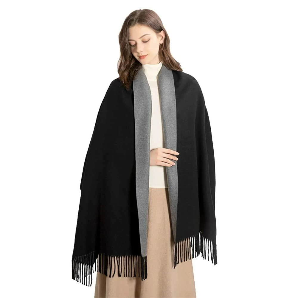 

Luxury Women Winter Thick Warm Reversible Softer Than Cashmere Pashmina Tree Print Scarf Shawl Fashion Female Travel Blanket