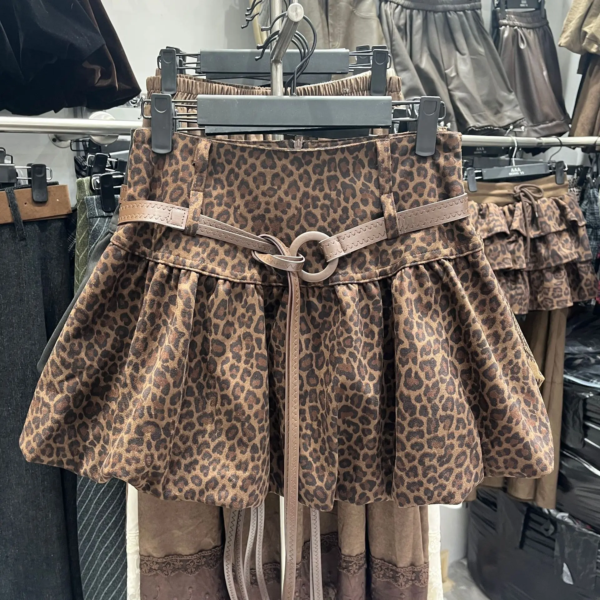 New High-waisted Printed Skirt Women's Fashion Retro A-shaped Hip Skirt