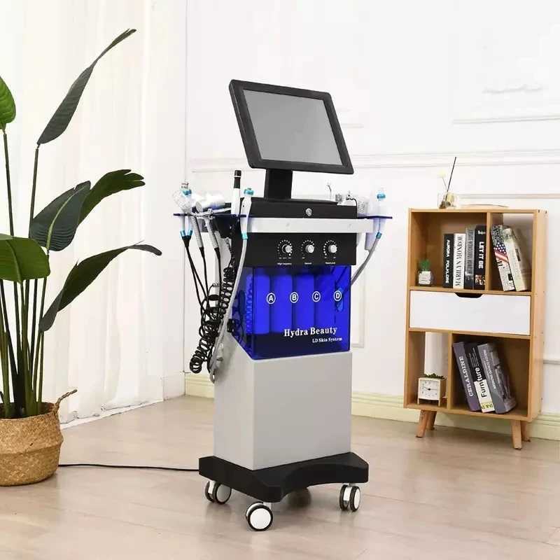 Multifunctional 14 in 1 Water Glow Face Exfoliation Face Lift Diamond Water Glow Oxygen Hydro Equipment skin tightening device