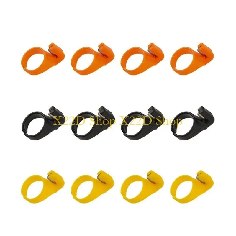 X22d 12pcs مجموعة خواتم خياطة خيط خياطة ، قم بقطع خيط القاطع قرص البصمة الأصابع