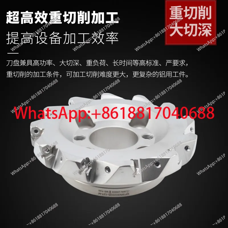 MFWN90 degree, heavy cutting fast feed milling, right angle plane milling cutter head double-sided hexagonal WNMU080608 insert