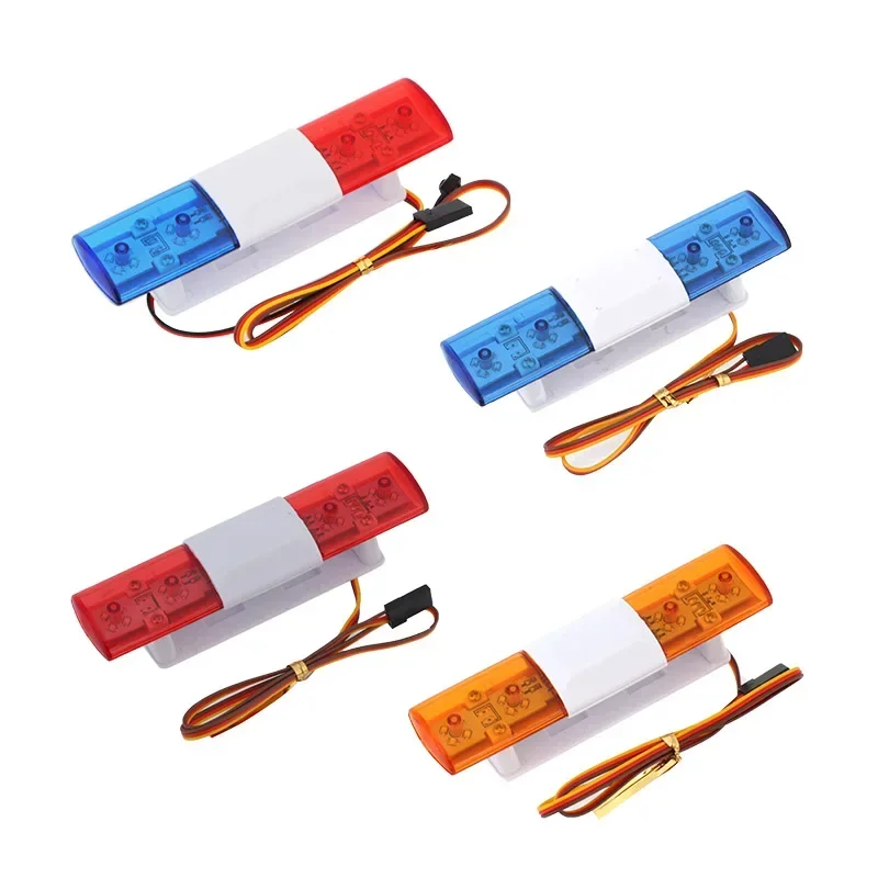 NEEBRC-luz de coche teledirigido, lámpara de ingeniería de policía, multifunción, intermitente, giro, parpadeo, respiración, LED para 1/10 1/8 Axial HSP Traxxas WPL