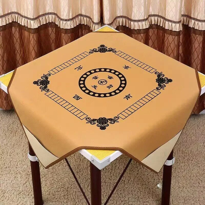 Thickened Mahjong Tablecloth Home Use Square Mahjong Mat with Pocket Sound Absorbing Large Size One Meter Table Pad