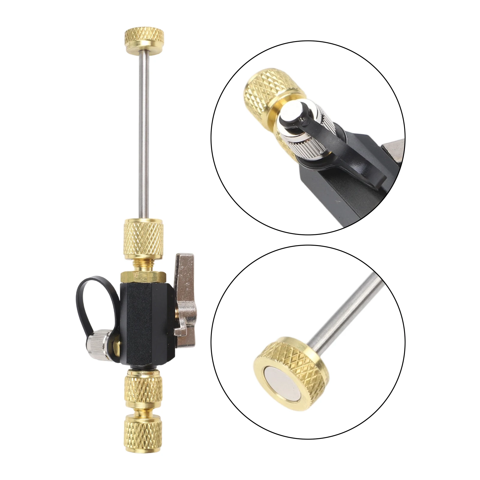 For 14 Inch Length and 516 Inch Size Compatible with R410A Systems Brass Vacuum Rated Valve Core Removal Tool