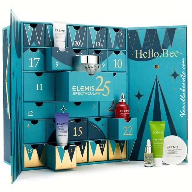 Customized queryCustom Luxury Advent Calendar Empty Paper Gift Beauty Cosmetic Packaging Box Countdown Christmas Advent Calendar