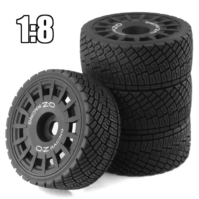 4pcs1/8 RC Rally Car Tires On Road Tyres for 1/7 1/8 Scale Racing Car KM WRC C3 ARRMA Felony Infraction Limitless RC On-Road Car