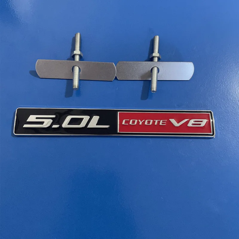 معدن 5.0L ذئب V8 غطاء المحرك الأمامي درابزين الخلفي الجذع ملصق مائي شعار شارة ملصق اكسسوارات ل F150 F250 FX4 موستانج شيلبي GT 5.0 #5