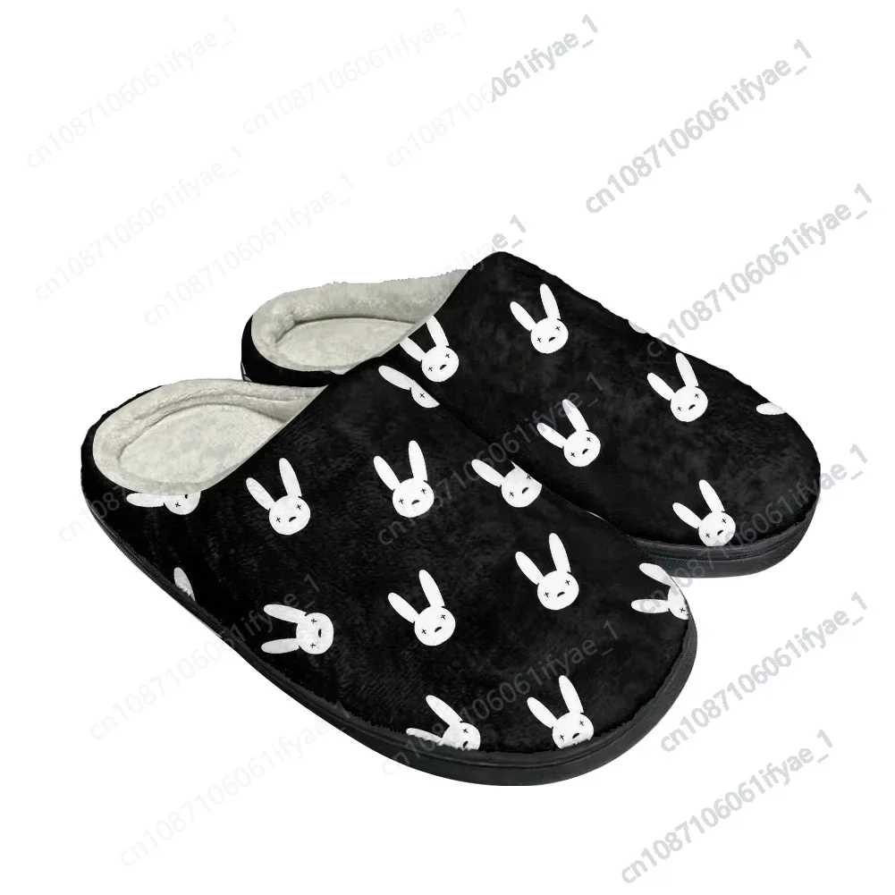 

Hot Cool Bad Bunny Fashion Cotton Custom Slippers Mens Womens Sandals Plush Casual Keep Warm Shoes Thermal Comfortable Slipper