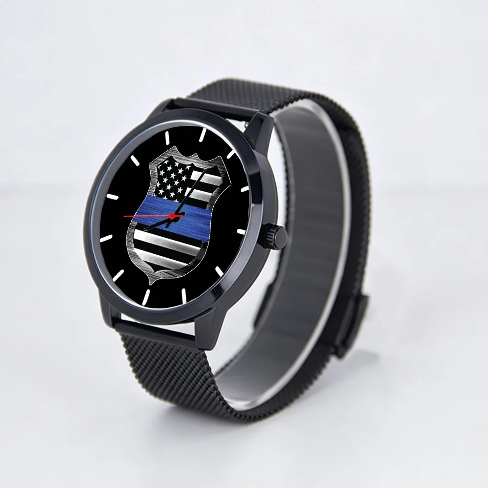 High-gloss Black Alloy Case Customize Watch Dial 3ATM Water Resistance DIY Watches Face Men Women Gift Quartz Souvenir Memento