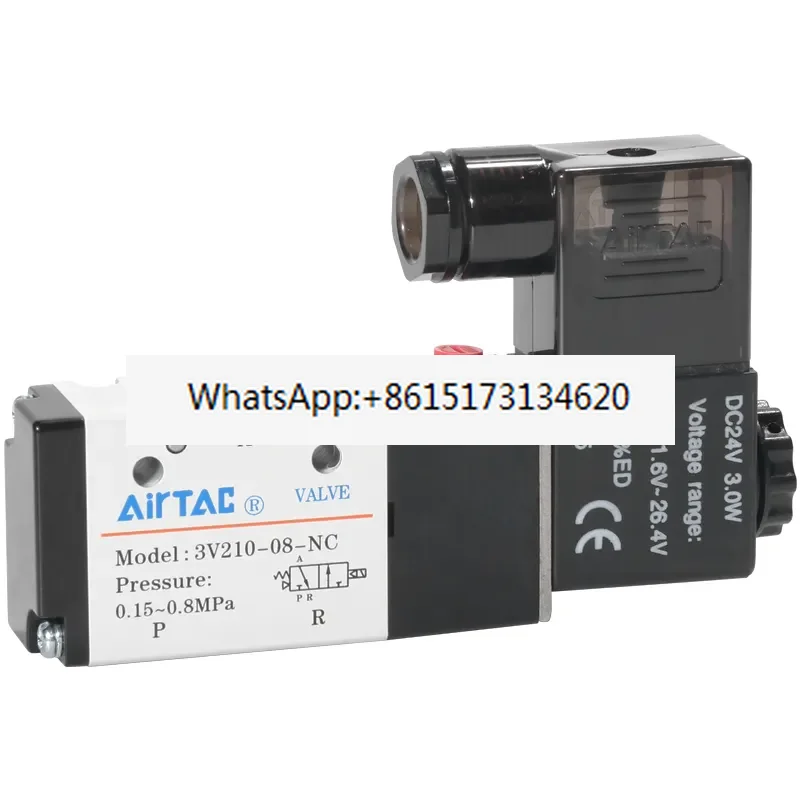 

Pneumatic air control solenoid valve 3V210-08 3V110-06 3-way 2-position directional valve 24v solenoid valve