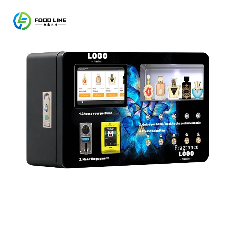 FL Customized Wall Mounted Miniature Perfume Vending Machine Electric Custom Perfume Sample Vending Machine For Mall Business
