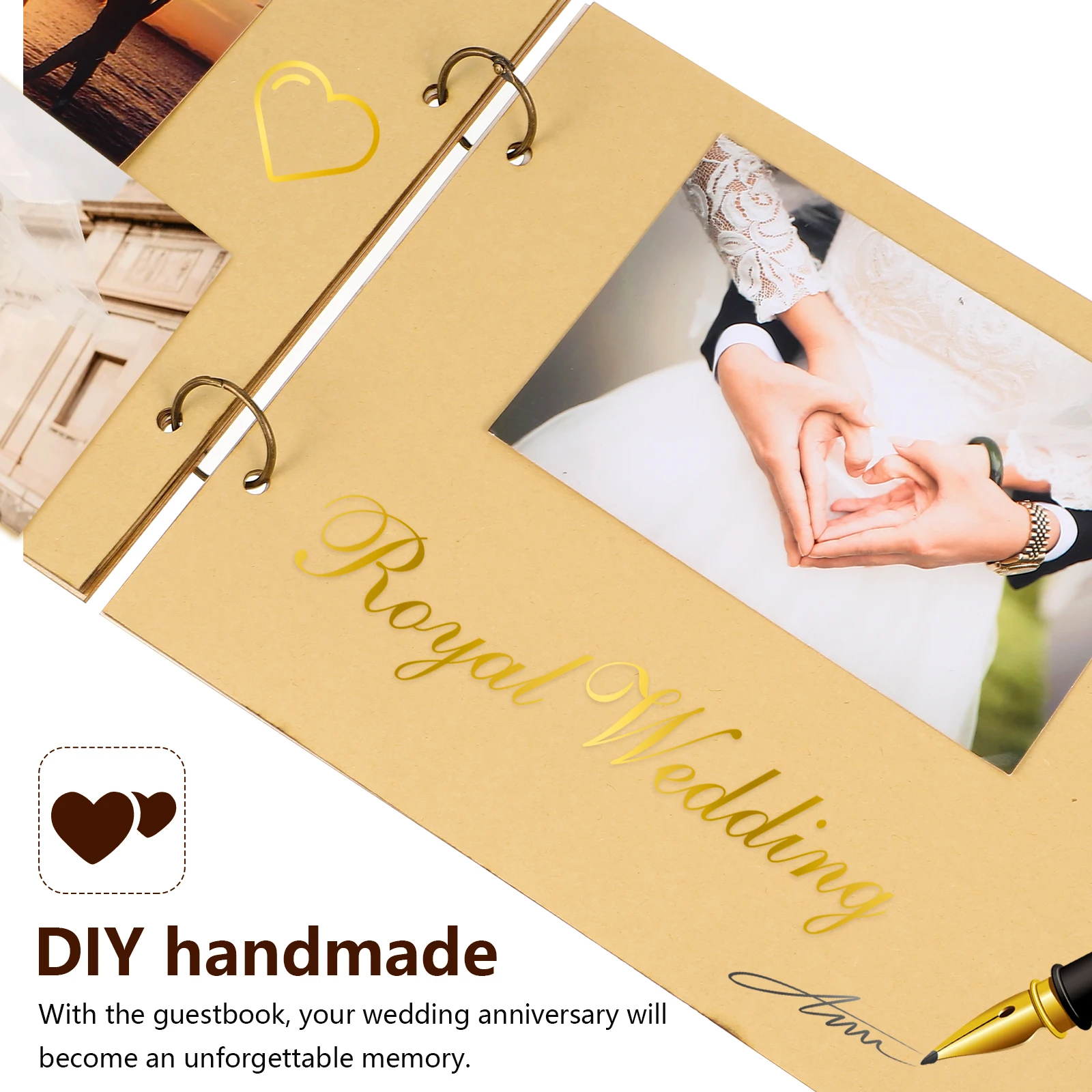 

Wooden Photo Album Wedding Guestbook Guest Book Wedding Reception Party Guest Book For Party Reception