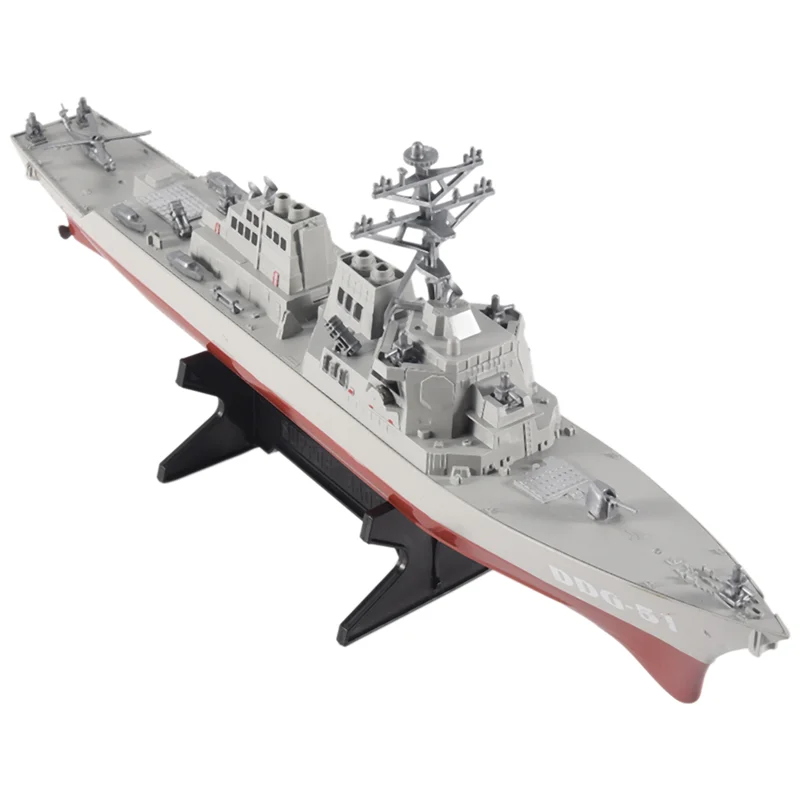 Guided Missile Destroyer Ship Model Static With Display Stand Warship Model DIY Educational Hobbies Children Gift