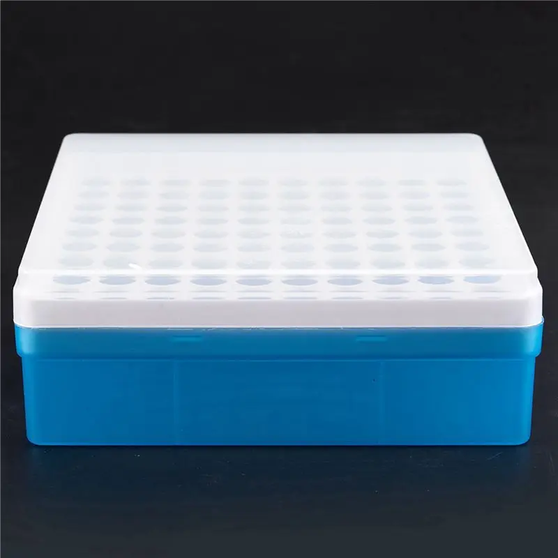 ABRI-4X Plastic Square 100 Positions Laboratory 1.5Ml Centrifuge Tube Case Box