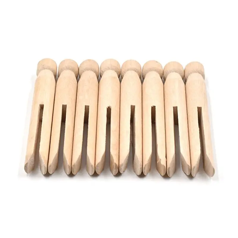 ABMS-Wood Clothes Pins Pegs Old School 150 Count Round Clothespins Weather Resistant Peg Traditional Peg