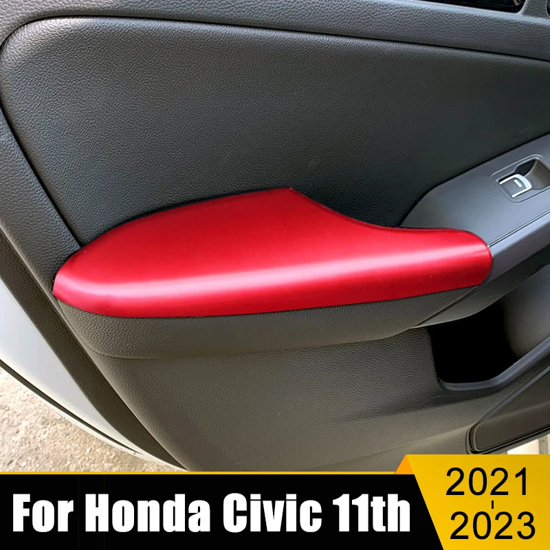 

ABS Auto Front / Rear Door Armrest Panel Frame Trim Cover Case Sticker For Honda Civic 11th Gen 2021 2022 2023 Car Accessories